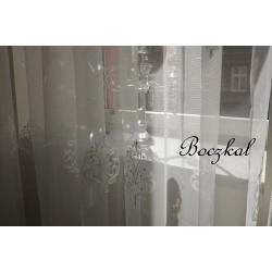 Firana stylowa z kryształkami Swarovski biała